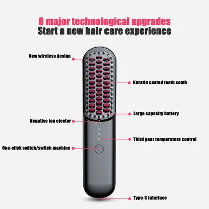 Cordless Hair Straightening Brush.