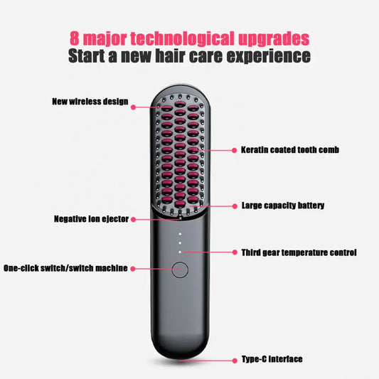 Cordless Hair Straightening Brush.