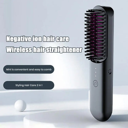 Cordless Hair Straightening Brush.